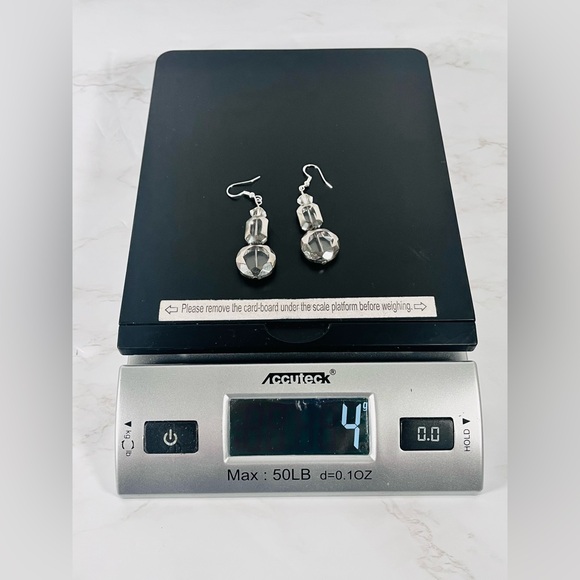 Clear Bead Earrings - Picture 6 of 8